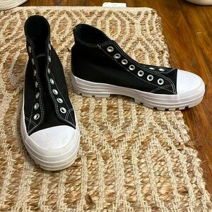 Worn, off brand converse